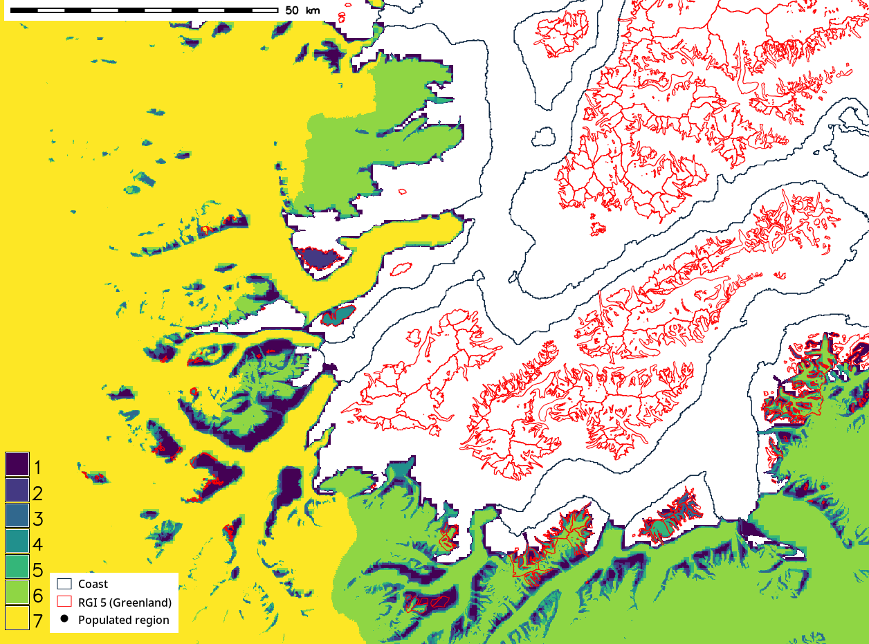 Map of overlapping masks in the Geikie Plateau region, Greenland